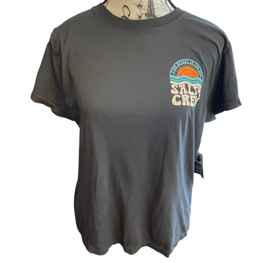 Salty Crew Charcoal Tee with Subtle Logo